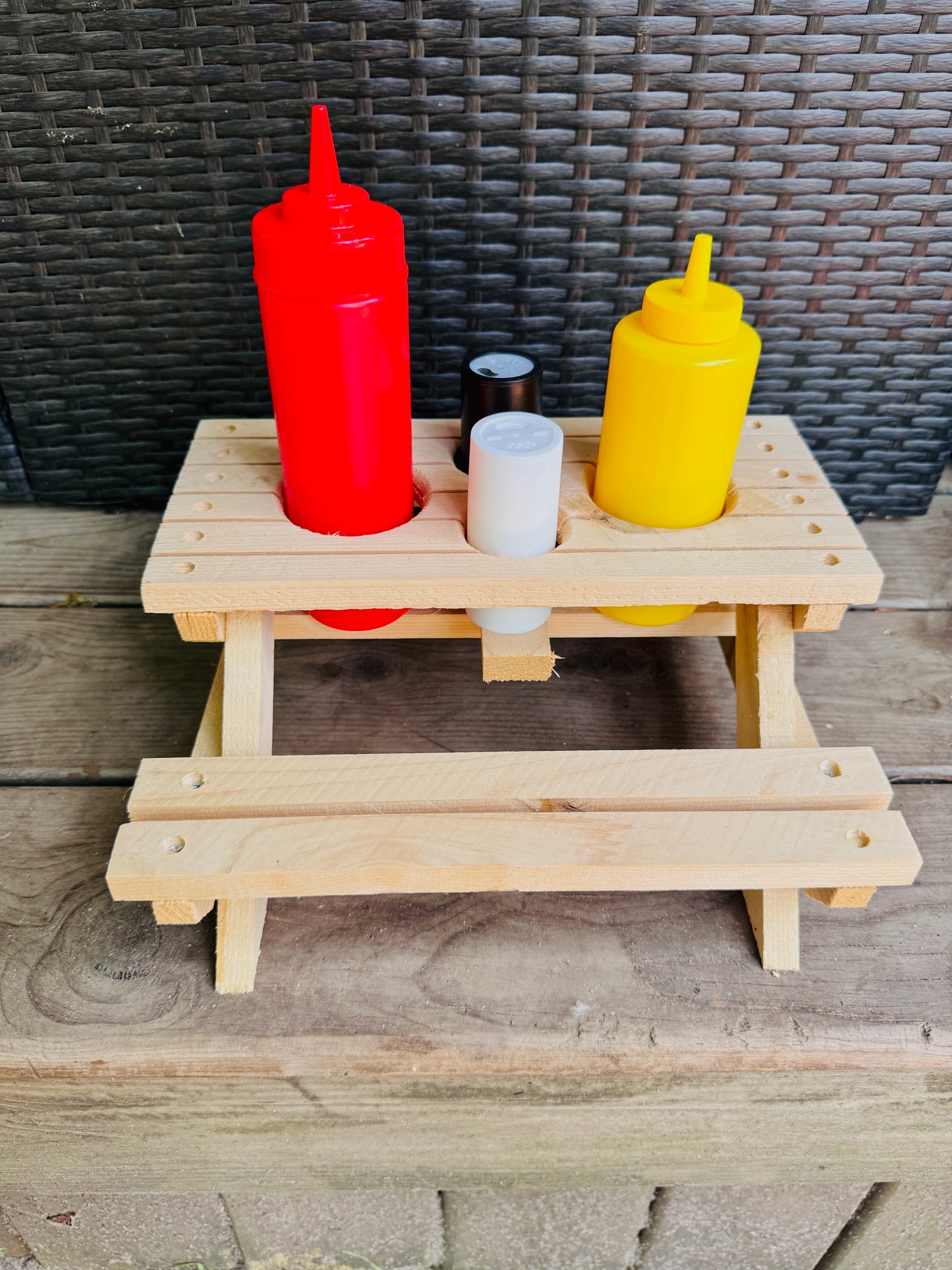Picnic Table Condiment Holder