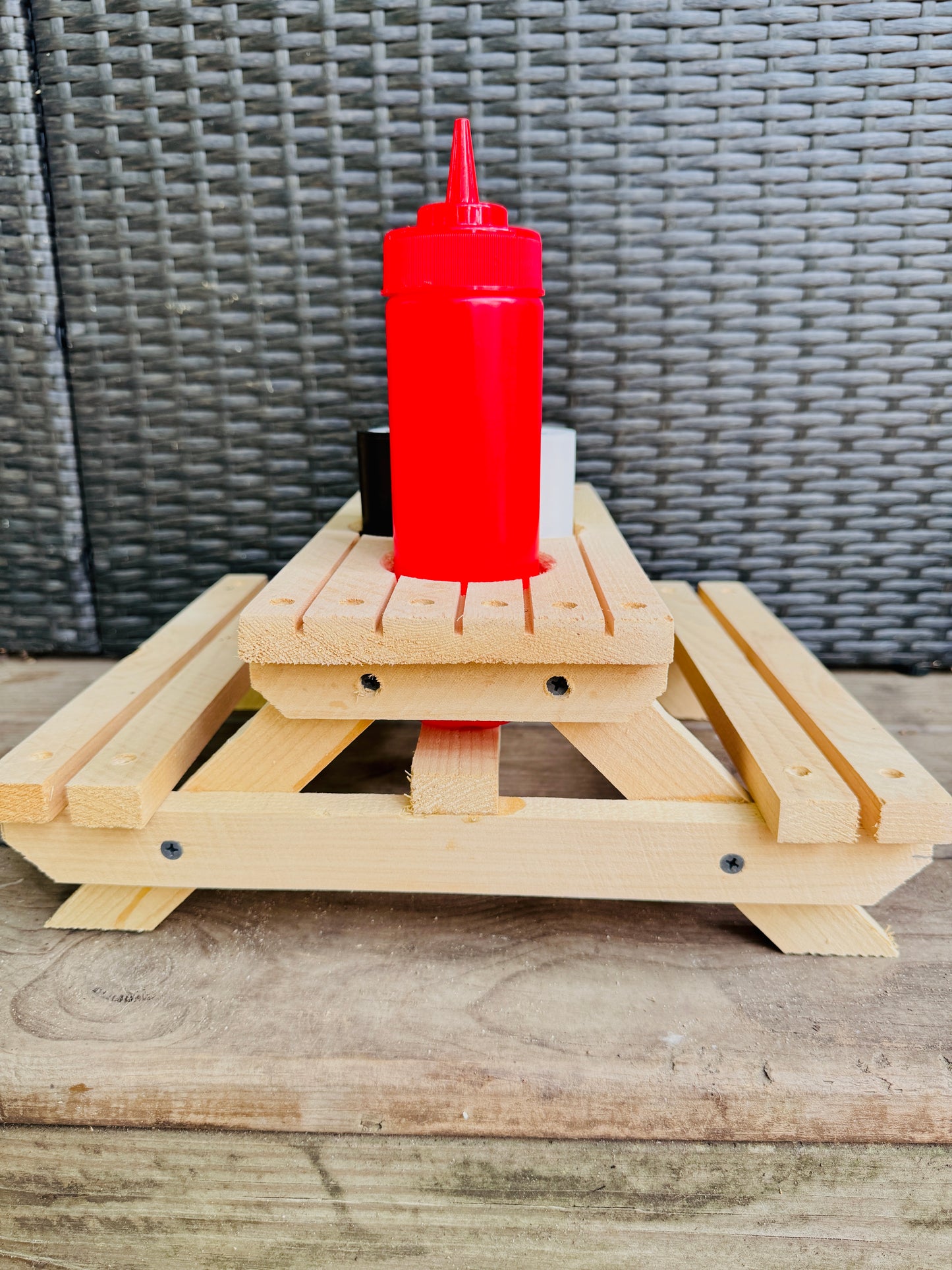 Picnic Table Condiment Holder
