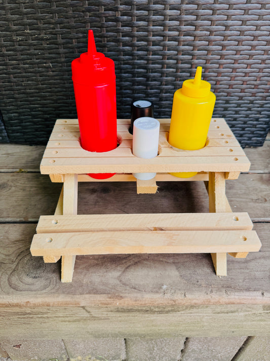 Picnic Table Condiment Holder